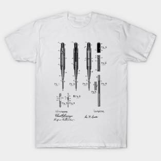Finger Nail Cutter Vintage Patent Hand Drawing T-Shirt